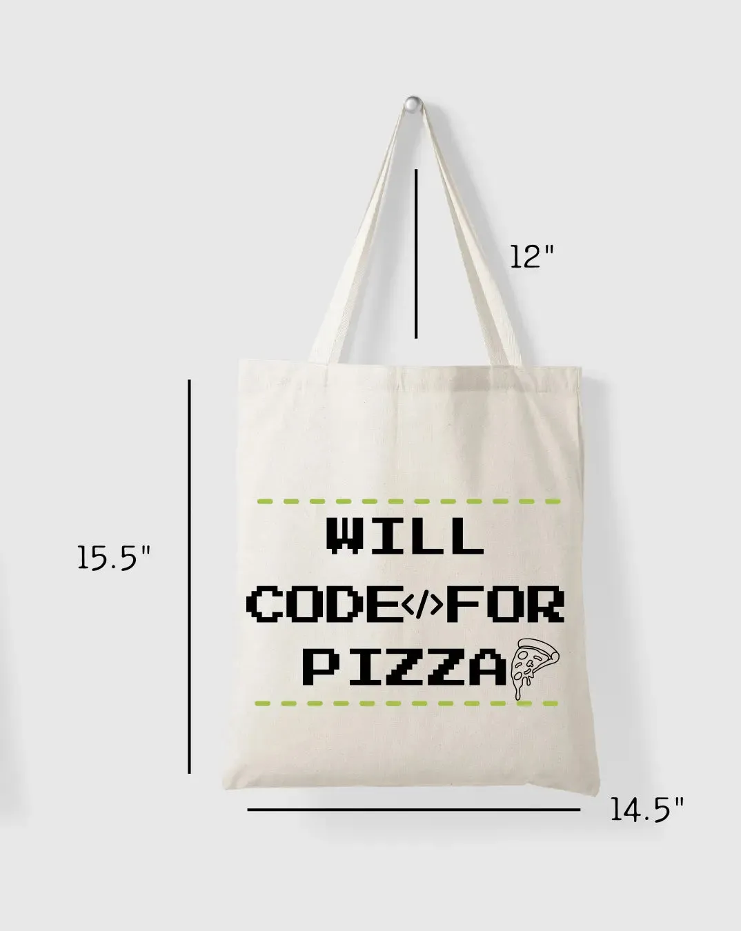 Code for Pizza Daily Thaila -  Canvas Reusable Bags