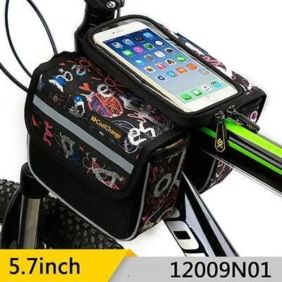 CoolChange Cycling Front Frame Bag Tube Pannier Double Pouch