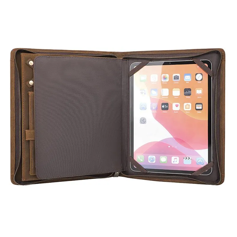 Crazy Horse Leather Tablet Holder|Cyfluniwr Crazy Horse