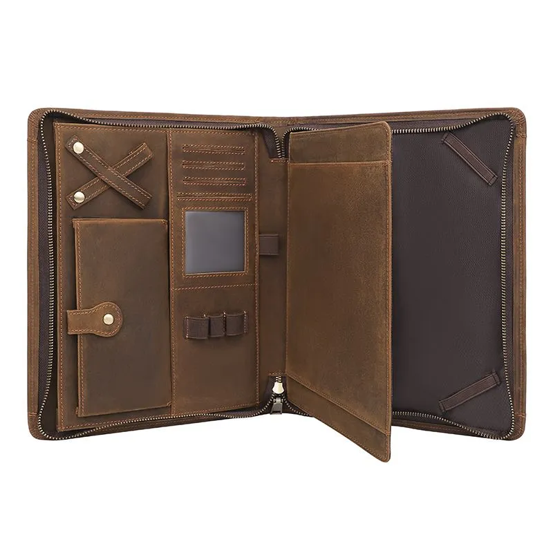 Crazy Horse Leather Tablet Holder|Cyfluniwr Crazy Horse