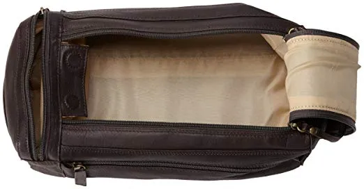 Derek Alexander Leather Toiletry Case Twin Top Zip