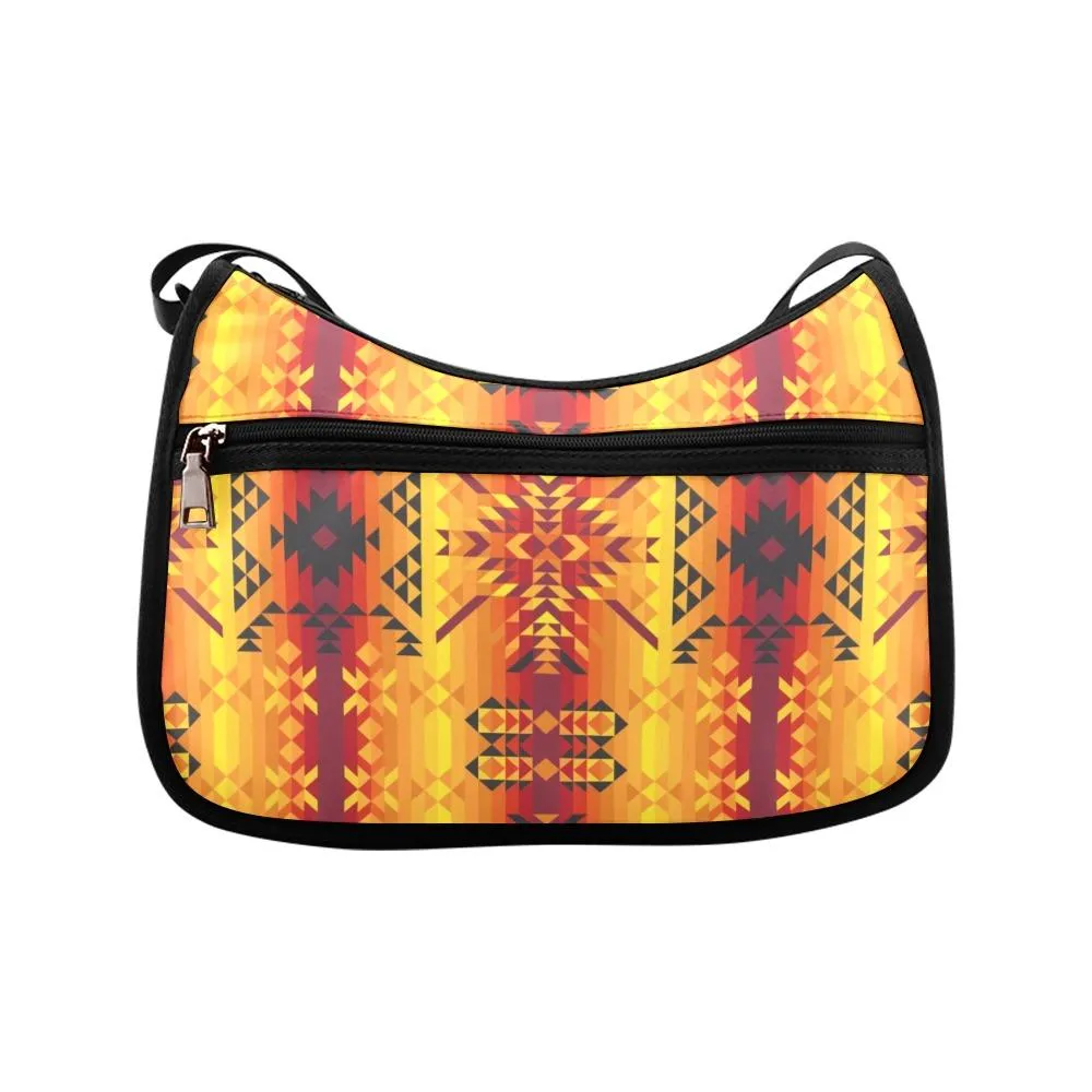 Desert Geo Yellow Red Crossbody Bags