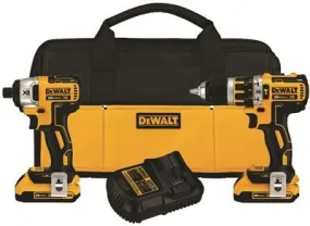 Dewalt 20 Volt Max Xr Lithium Ion Brushless Compact Hammerdrill & Impact Driver Combo Kit