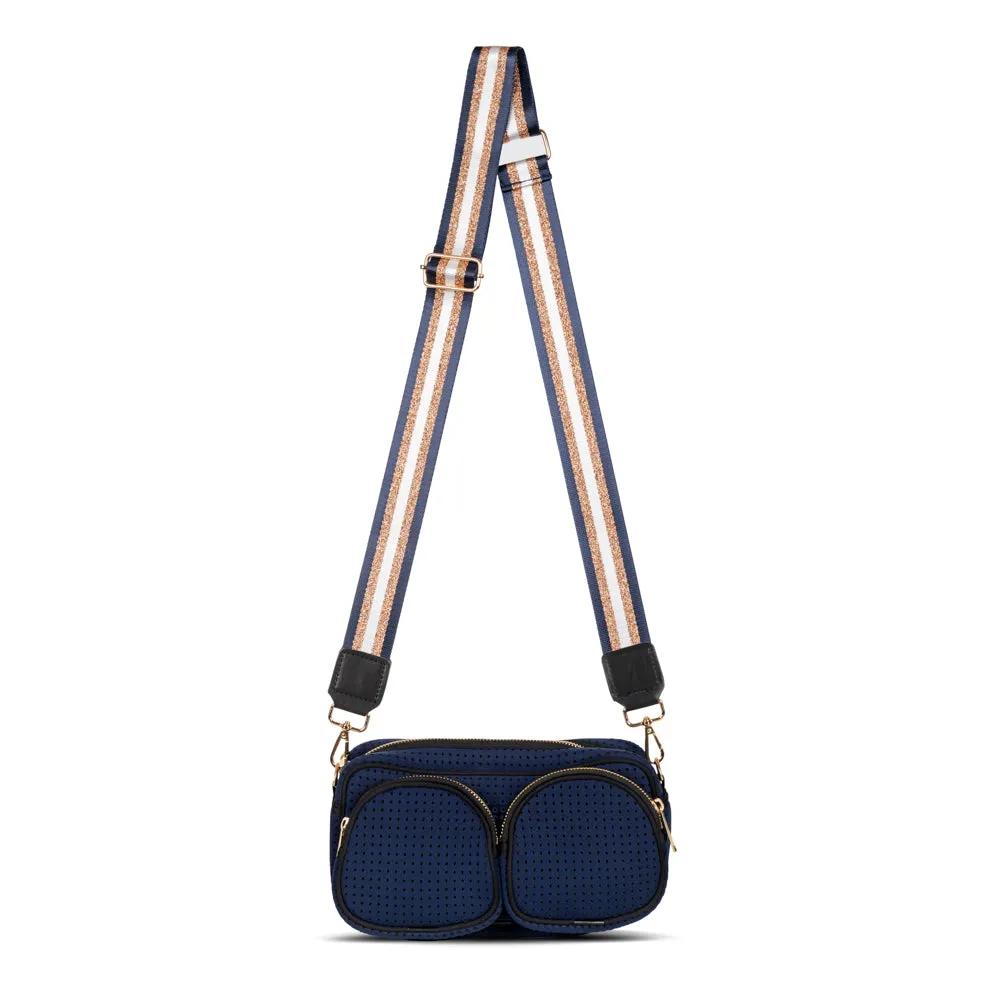 DOUBLE POCKET CROSSBODY BAG NAVY