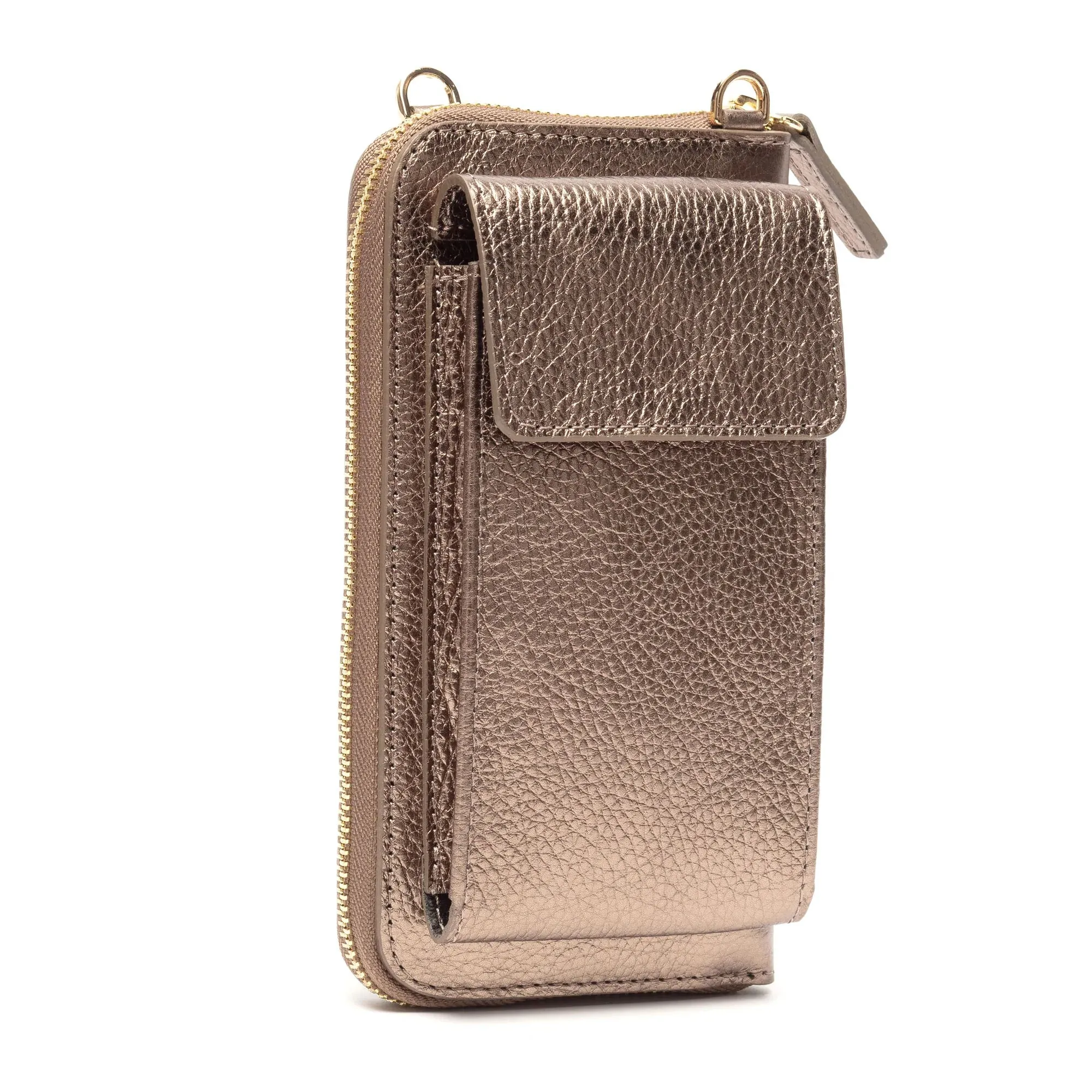 Elie Beaumont Phone Bag in Bronze