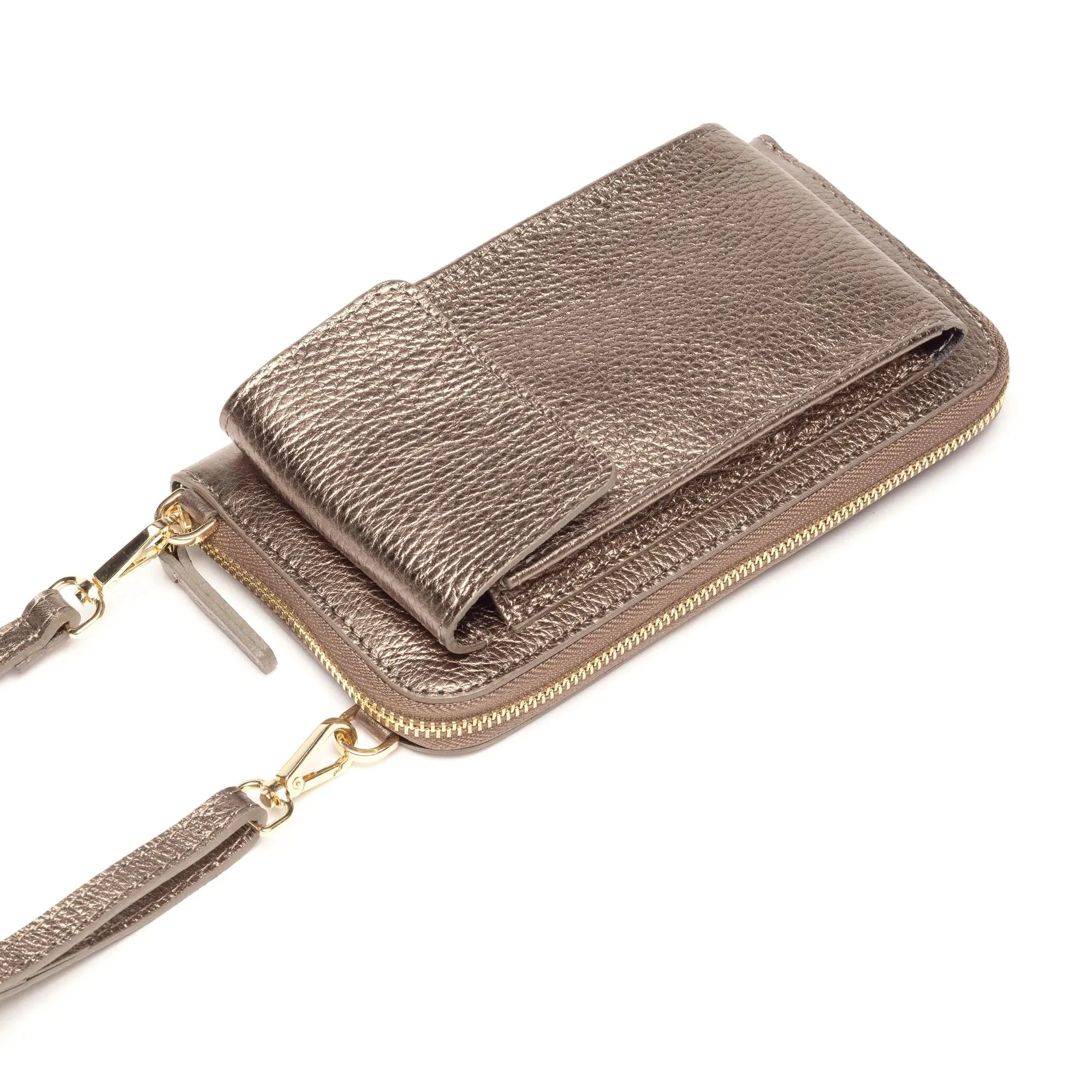 Elie Beaumont Phone Bag in Bronze