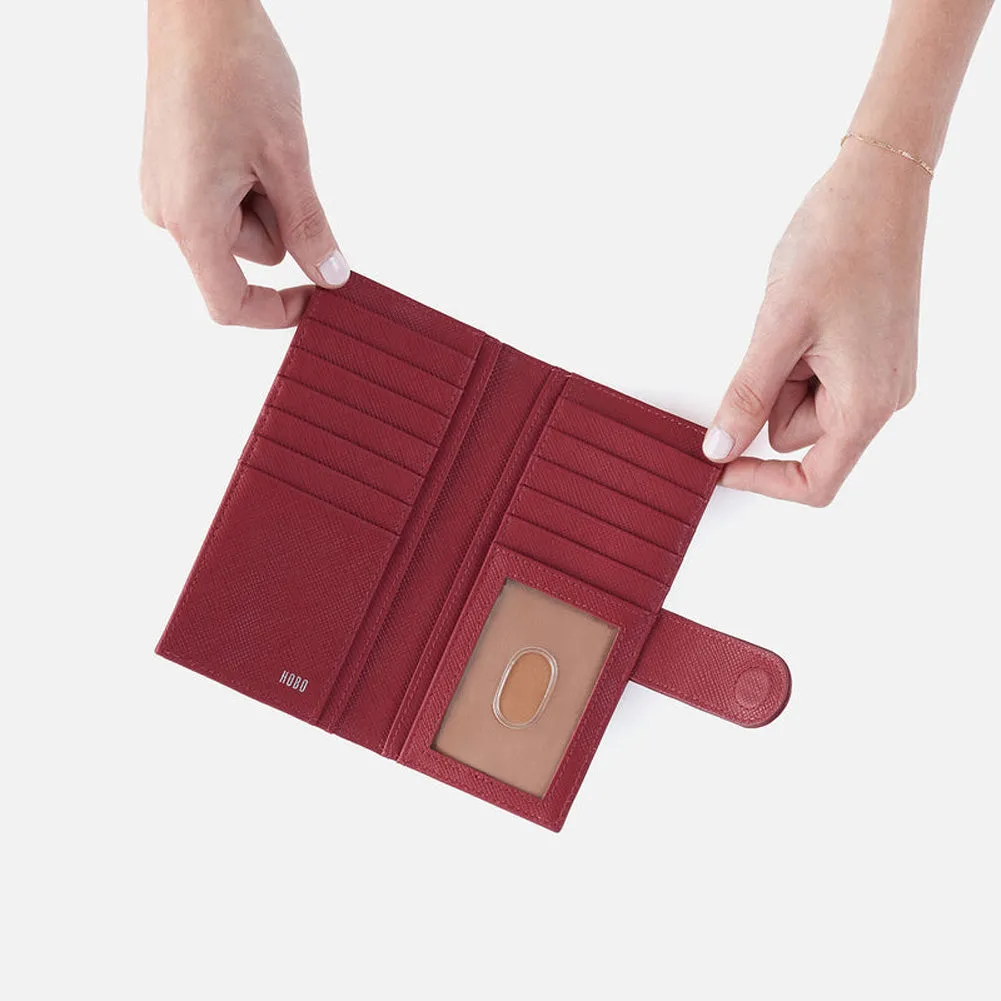 Essential Bifold Wallet in Cranberry by Hobo