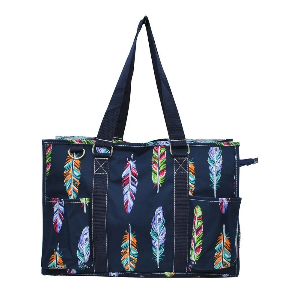 Feather NGIL Zippered Caddy Organizer Tote Bag