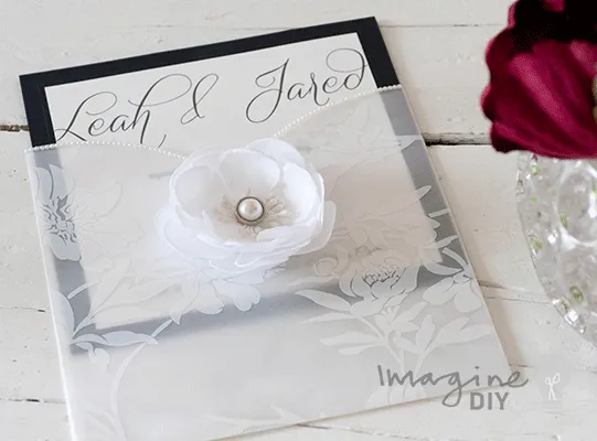 Floral Vellum Wallet Invitation