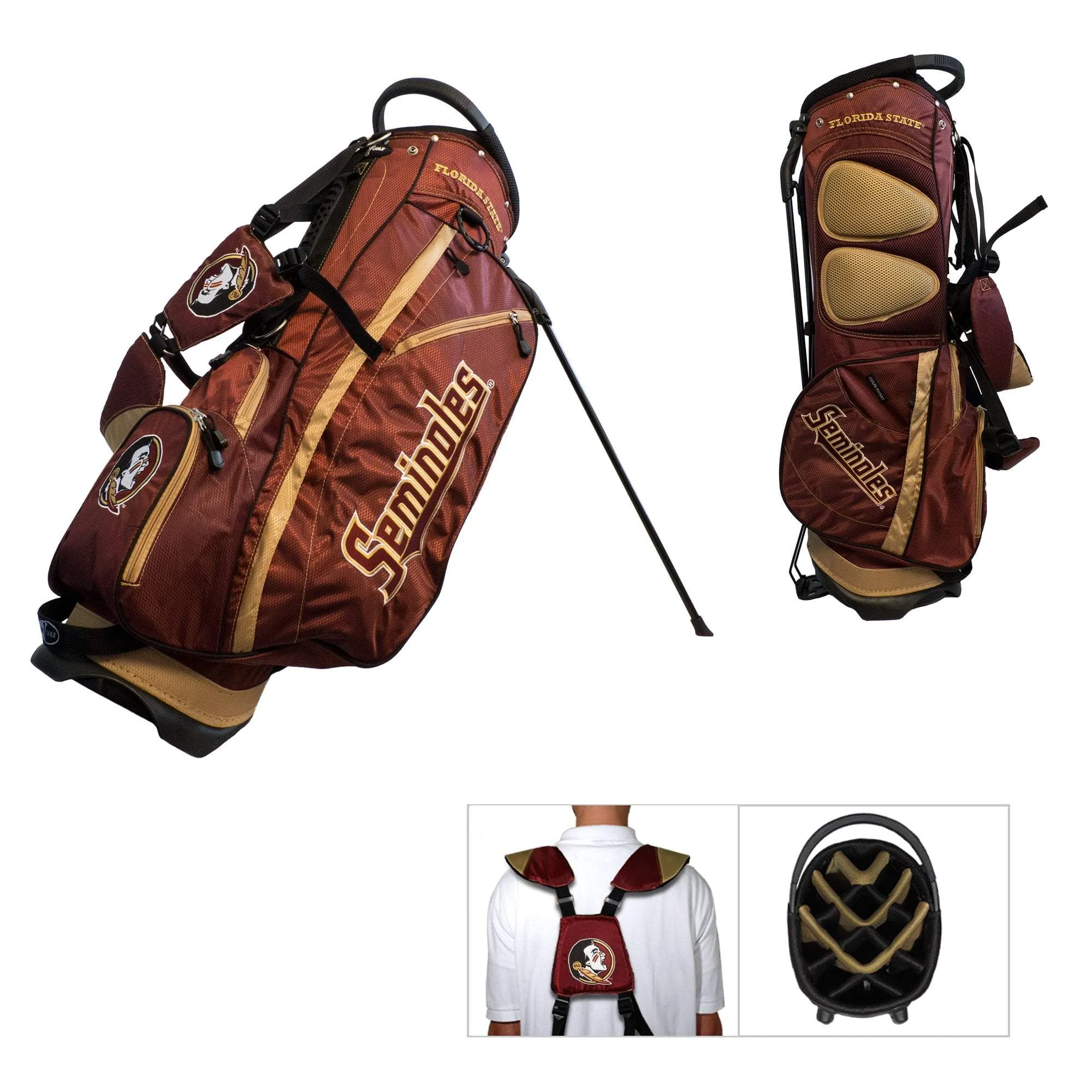 Florida State Seminoles Team Golf Fairway Light 14-Way Top Golf Club Stand Bag