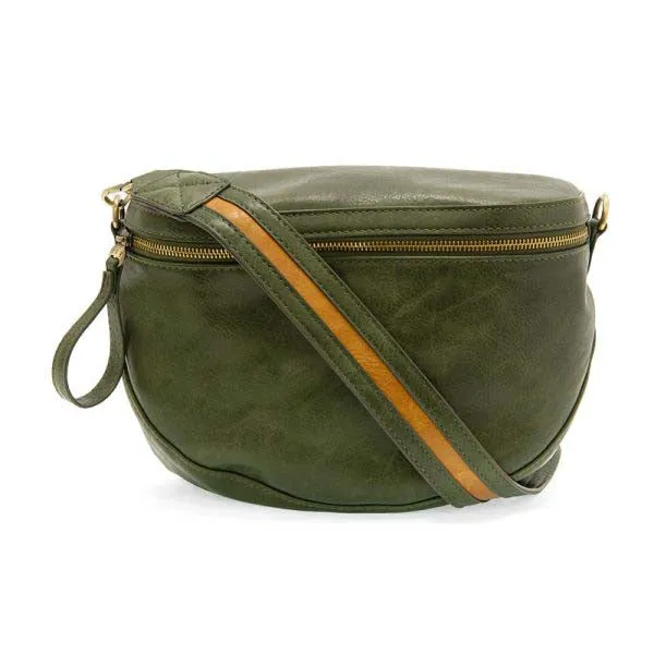 Forest Green Laura Contrast Strap Sling Belt Bag