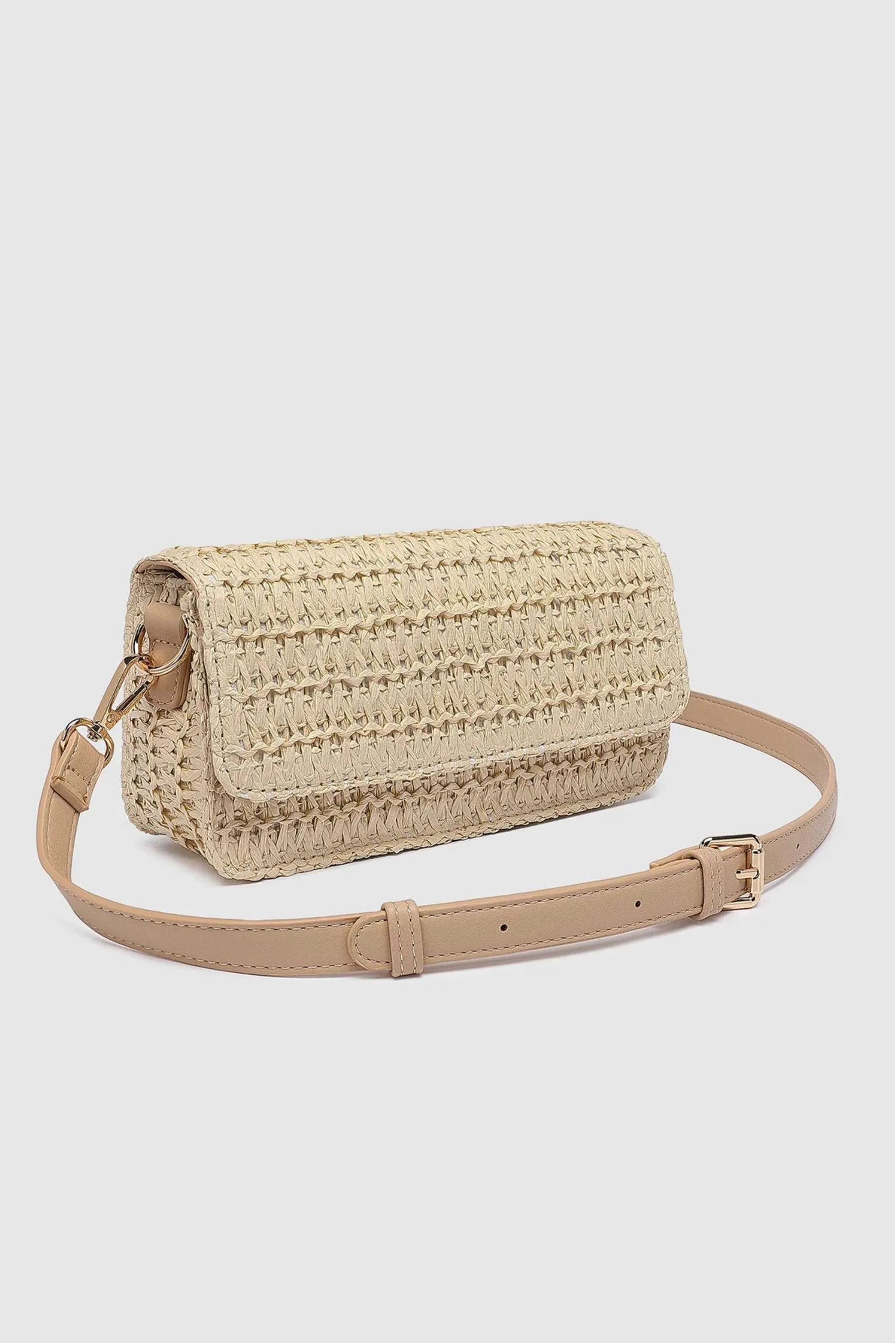 Freya Raffia Crossbody Bag | Natural