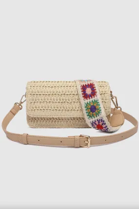 Freya Raffia Crossbody Bag | Natural