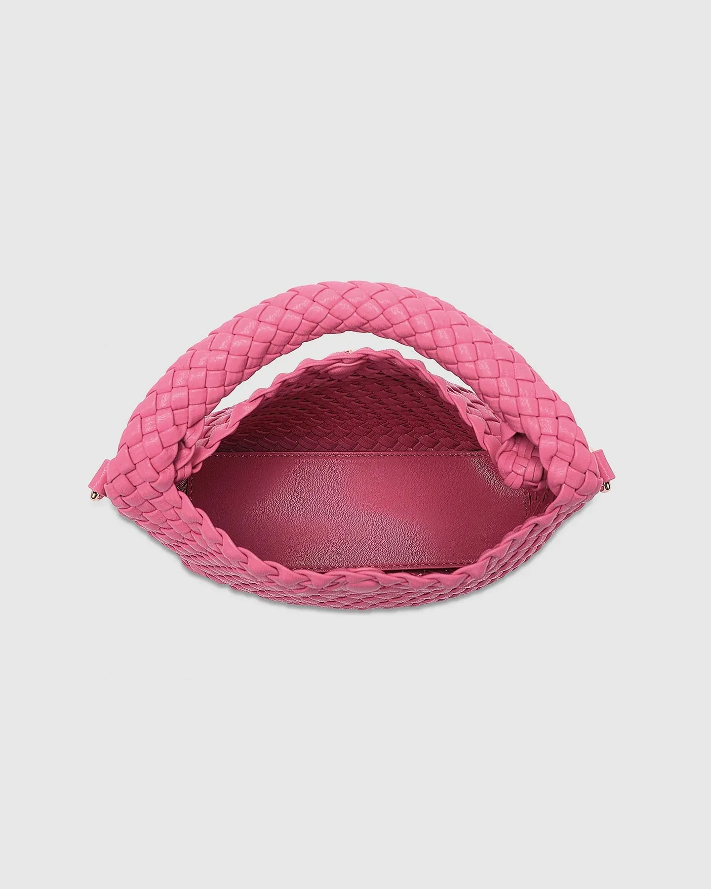 Gabby Mini Woven Shoulder Bag - Bubblegum Pink