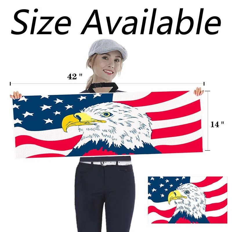 Golf Towel Printed 14X42 Inch With Grommet Clip 1 Pack Eagle