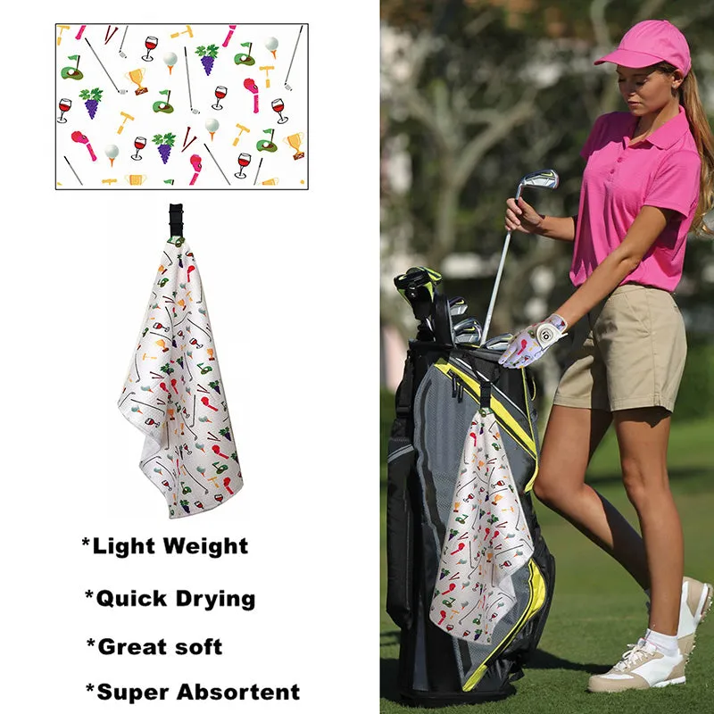 Golf Towel Printed 14X42 Inch With Grommet Clip 1 Pack Eagle