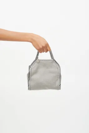 Grey Faux Leather Tiny Falabella Crossbody Bag