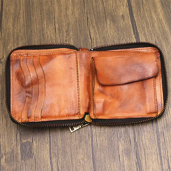 Handmade Leather Retro Small Wallets