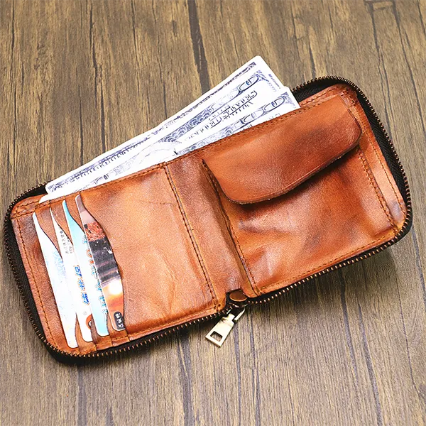 Handmade Leather Retro Small Wallets