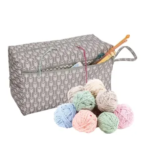 HASTHIP® Crochet Bag, Yarn Storage Organizer, Knitting Bag Organizer Crochet Storage Yarn Holder for Crochet Accessories Yarn Storage Bag for Crocheting Gifts for Crochet Lovers