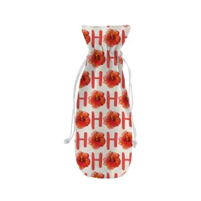 Ho Ho Ho Hibiscus Wine Bottle Bag