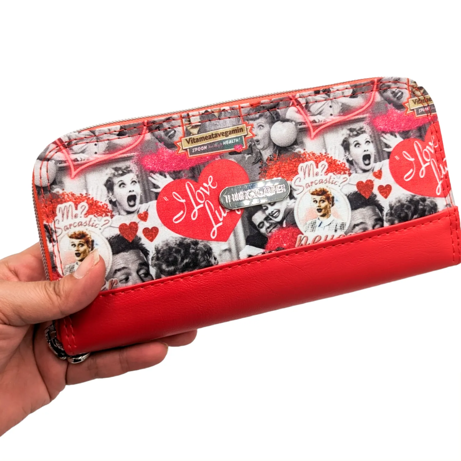 I Love Lucy Red Zip Around Wallet