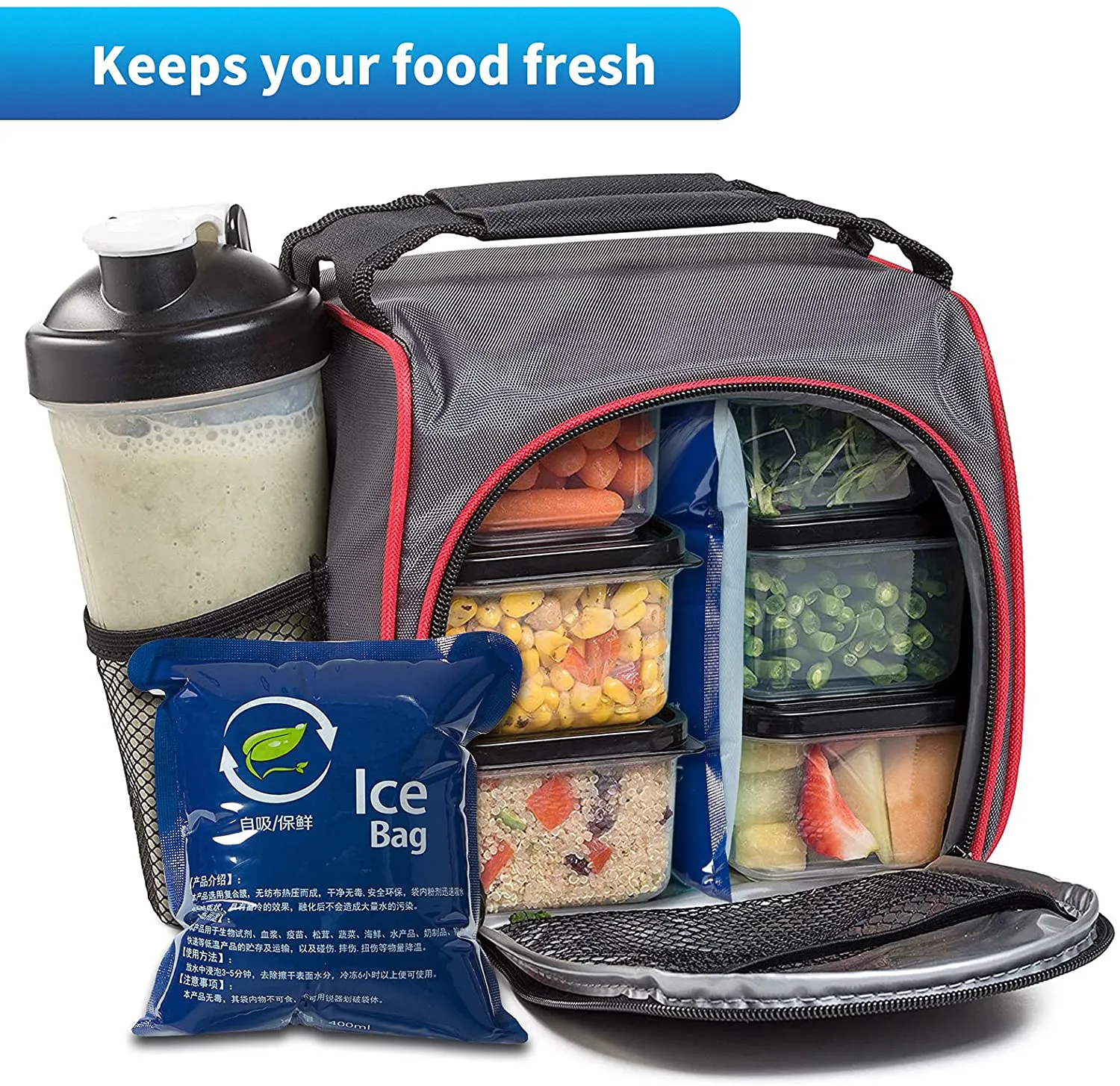 Ice Packs for Lunch Bags Boxes ，10 Long Lasting Reusable Freezer Packs， Keeps Food Cold -Ice Packsfor Coolers & Lunch Boxes - Picnic, Camping, Diaper Bags, Kids and Adults