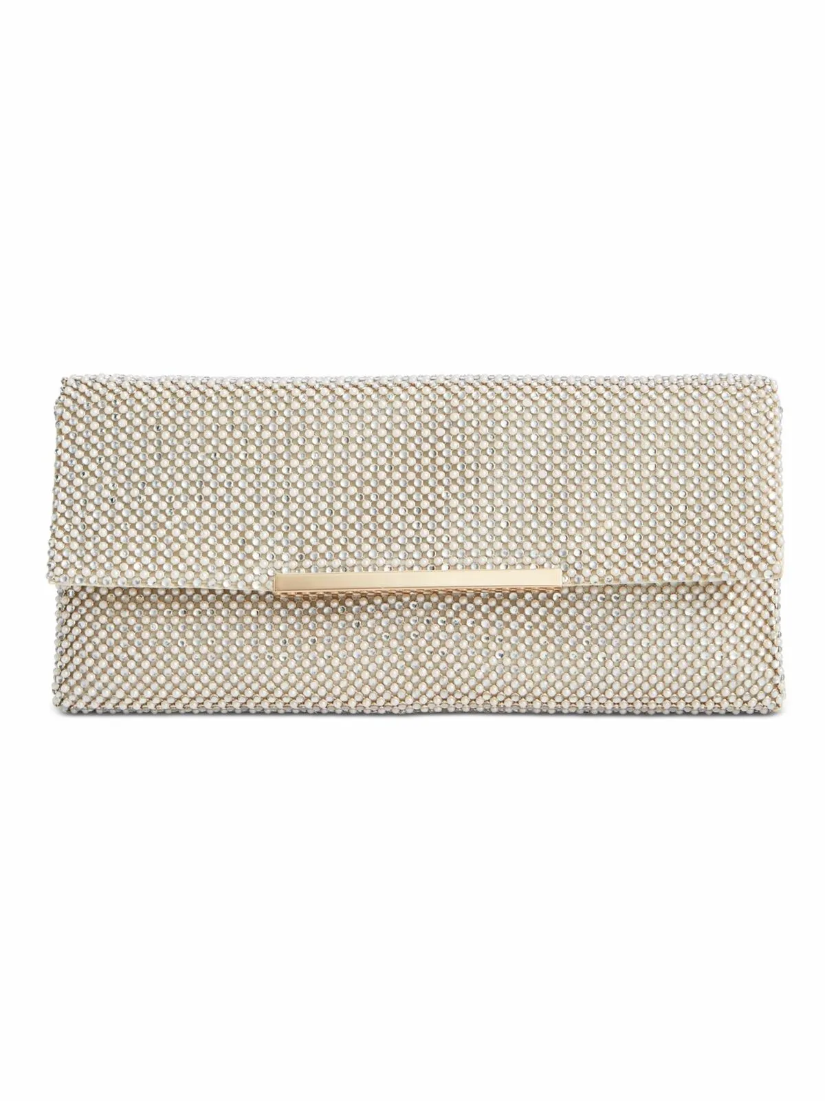 INC sliver Beaded Clutch Handbag Purse