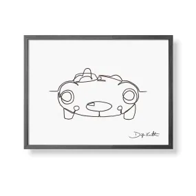 Jaguar D-Type Single Line Drawing: Limited Edition Print