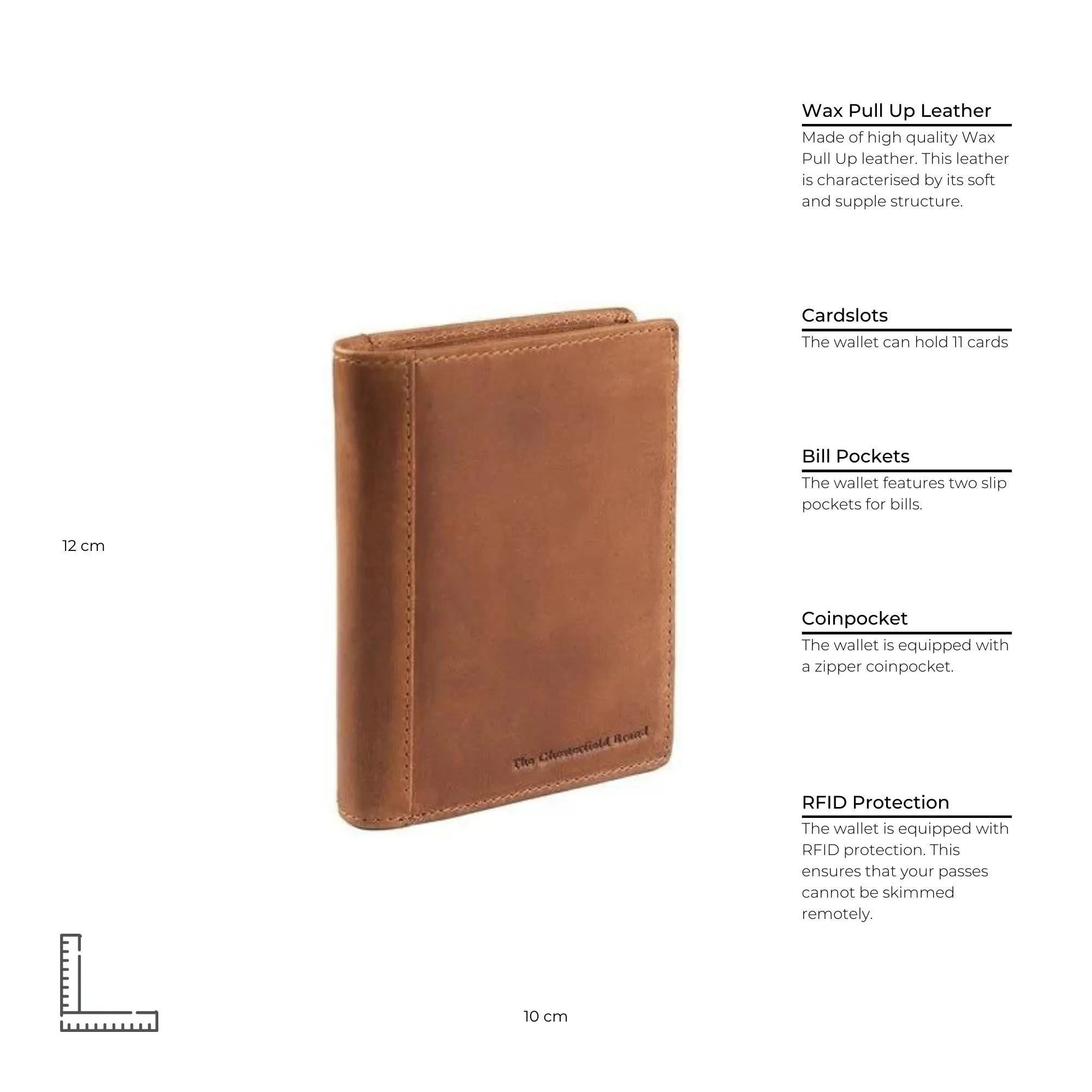 Leather Wallet Cognac Ethel