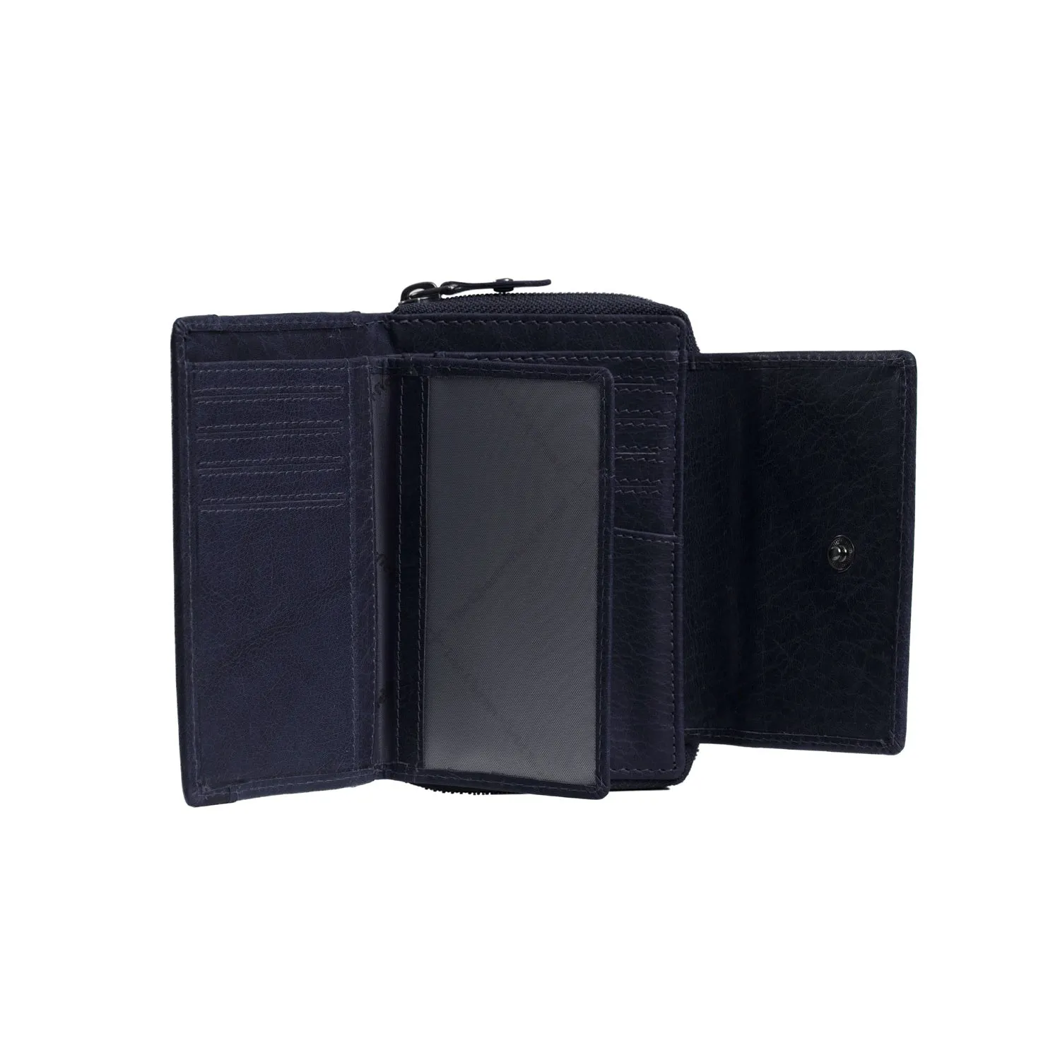 Leather Wallet Navy Hanoi