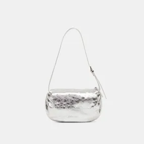 LIVI SHOULDER BAG SILVER DISTRESSED LEATHER