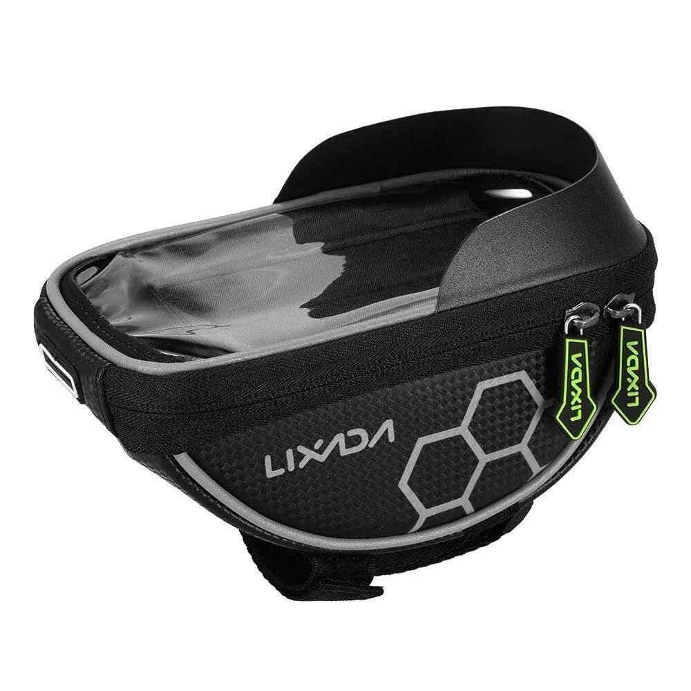 Lixada Cycling Bike Bicycle Bag Top Tube Handlebar Bag Touchscreen Cell Phone Mount Holder MTB Road Bike Bicycle Front Frame Bag