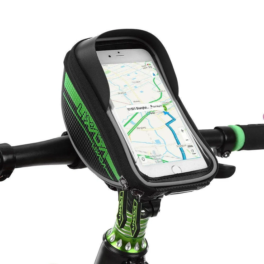 Lixada Cycling Bike Bicycle Bag Top Tube Handlebar Bag Touchscreen Cell Phone Mount Holder MTB Road Bike Bicycle Front Frame Bag