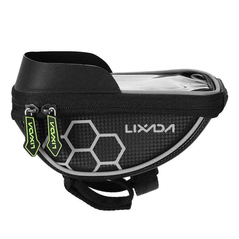 Lixada Cycling Bike Bicycle Bag Top Tube Handlebar Bag Touchscreen Cell Phone Mount Holder MTB Road Bike Bicycle Front Frame Bag