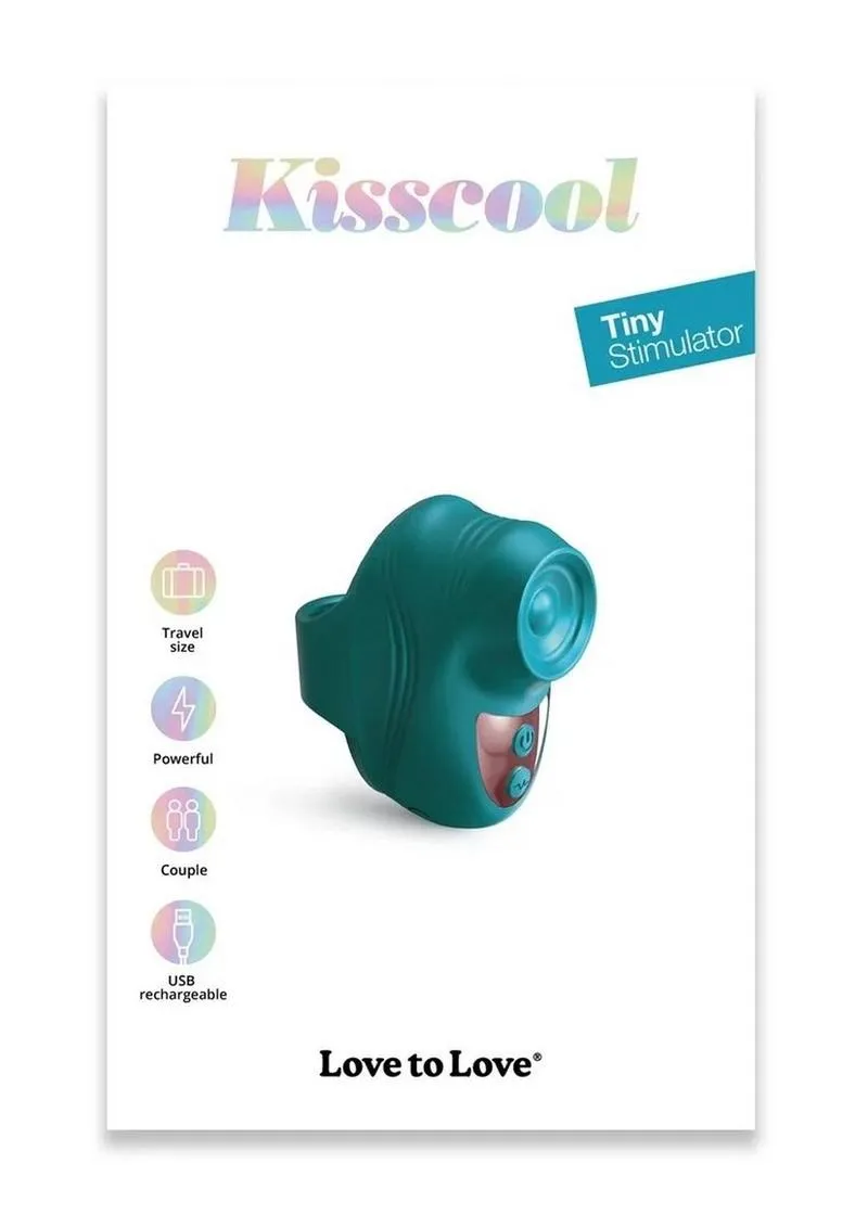 Love to Love Kisscool Rechargeable Silicone Finger Vibrator - Iridescent