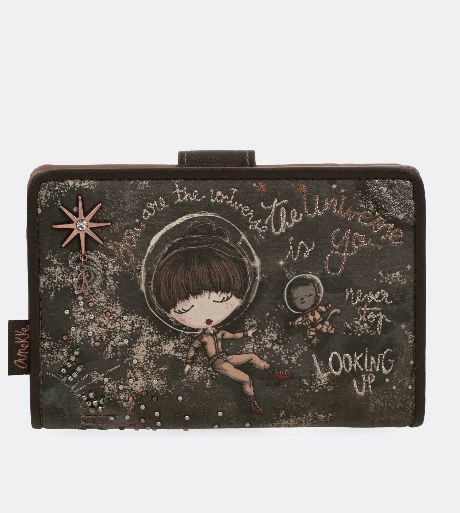 Lovely universe wallet with a printed design