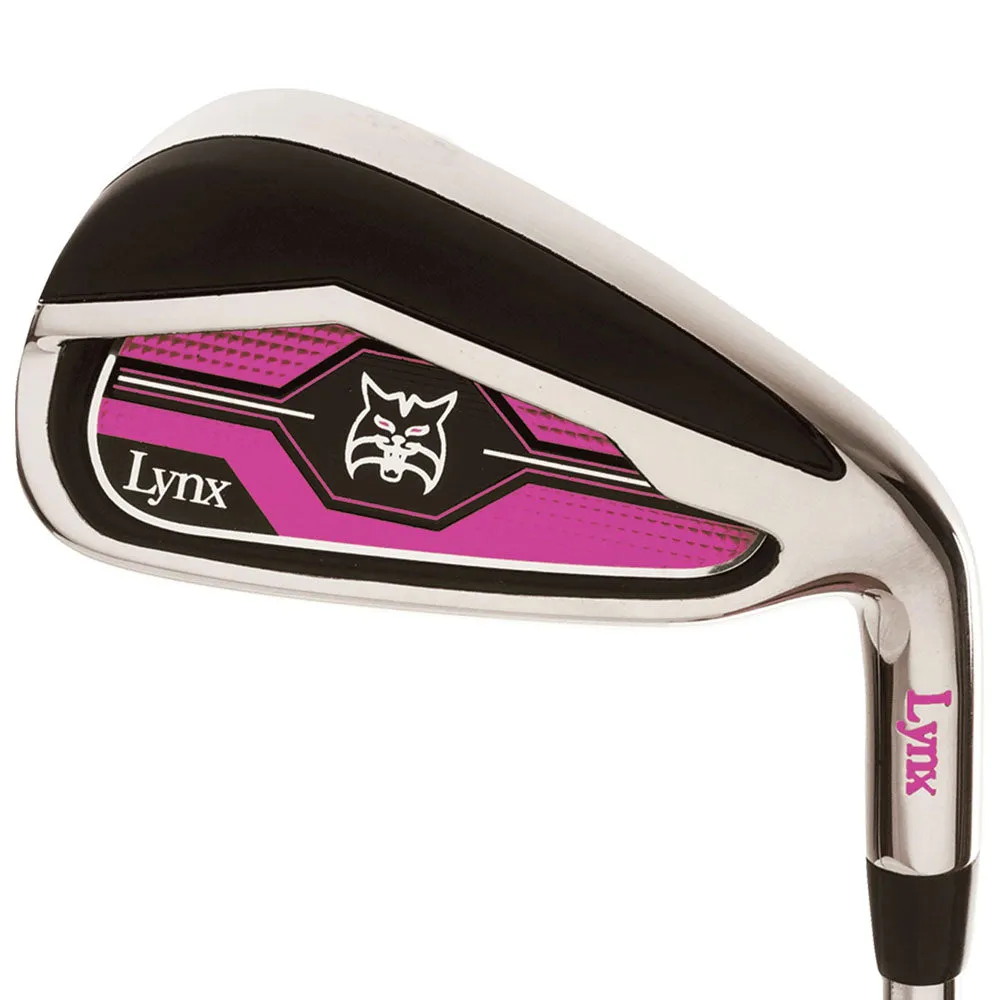 Lynx Ladies 11-Piece Premium Crystal Golf Package Set - White/Dark Brown/Pink