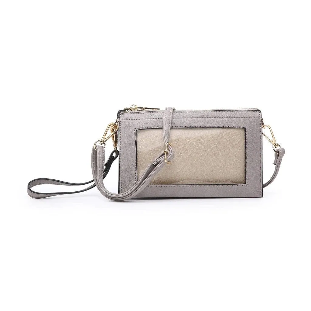 M2002 Three Compartments Crossbody w/Clear Phone Window