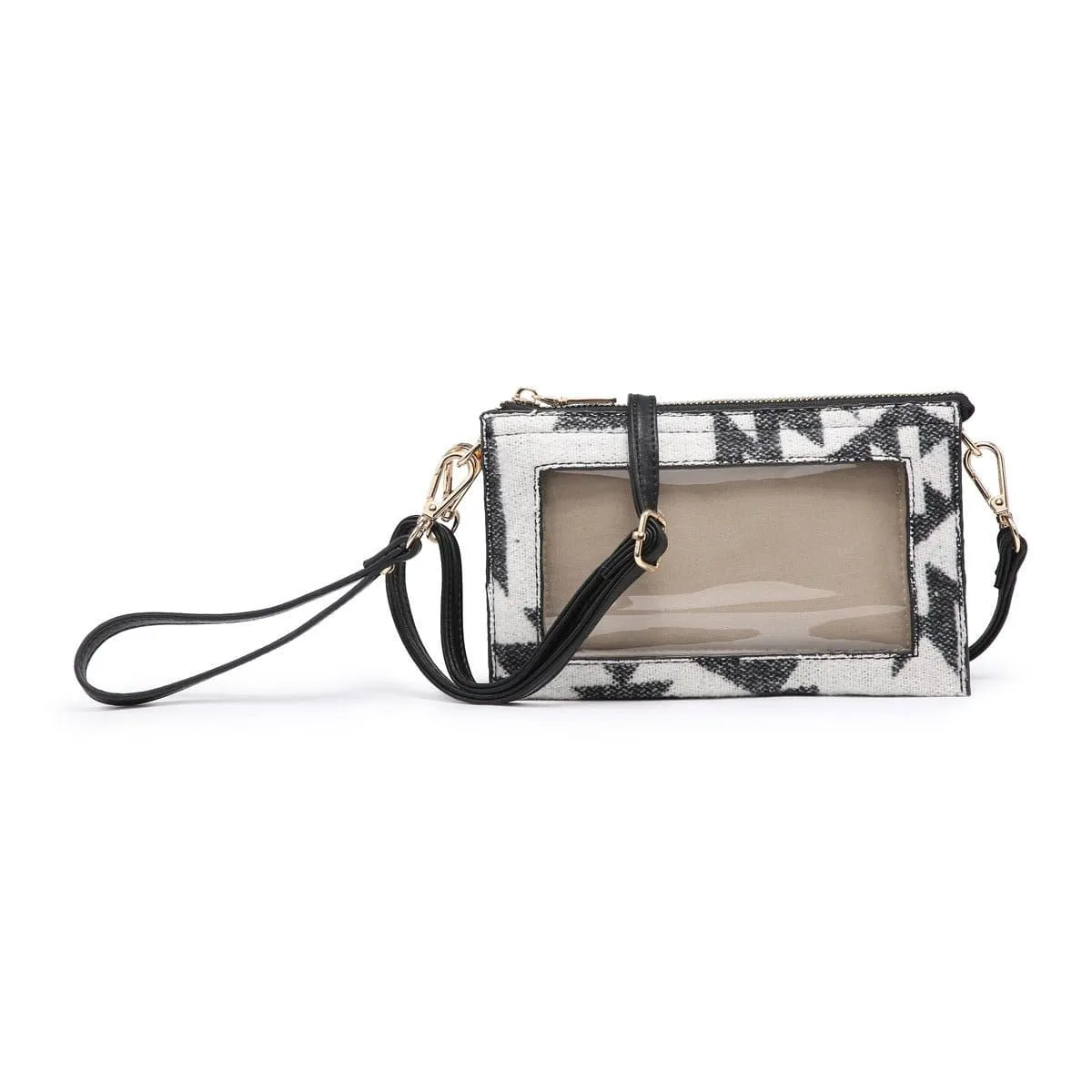 M2002 Three Compartments Crossbody w/Clear Phone Window