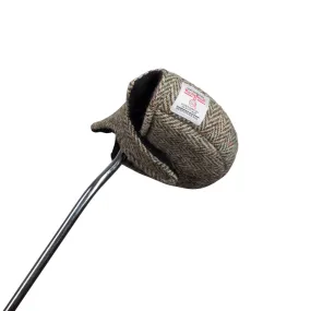 Mallet Golf Putter Cover with Magnet Closure in Harris Tweed®