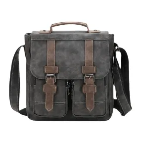 Men Faux Leather Retro Multi-pocket Multifunction Crossbody Bag Shoulder Travel