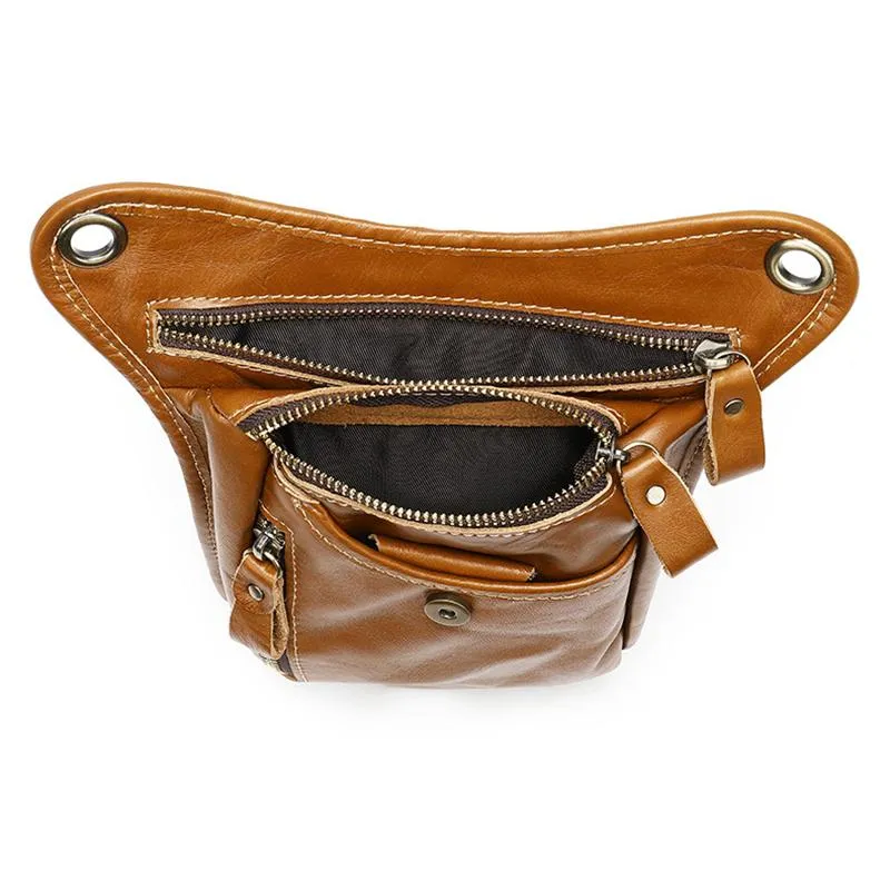 Mens Outdoor Sports Vintage Cycling Climbing Belt Bag