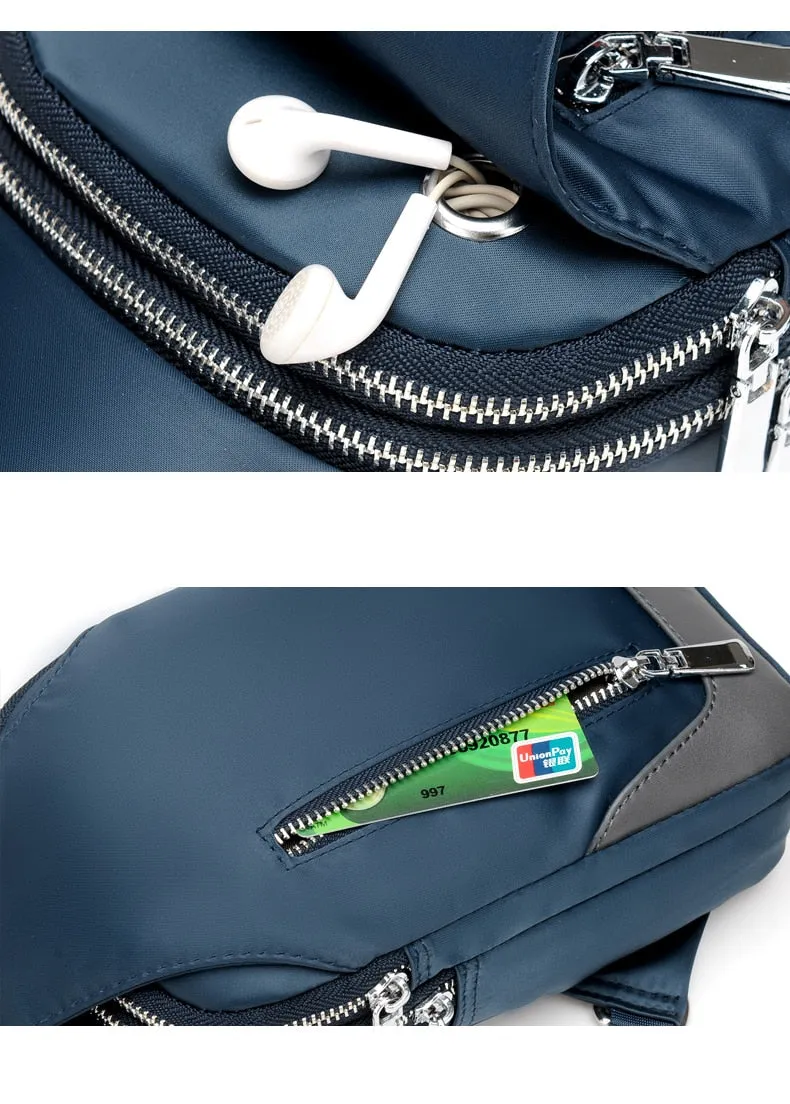 Men's Small Crossbody Bag with USB Charging