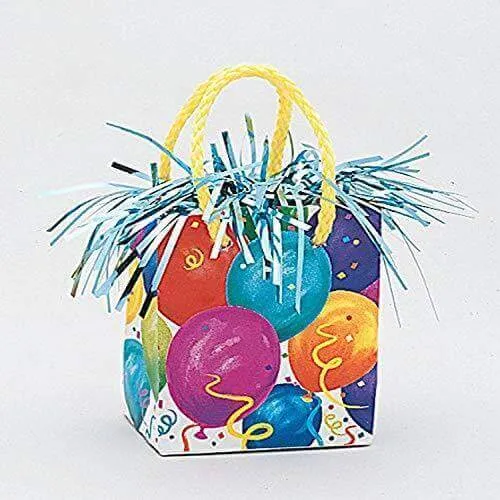 Mini Gift Bag Balloon Weight with Balloon Print