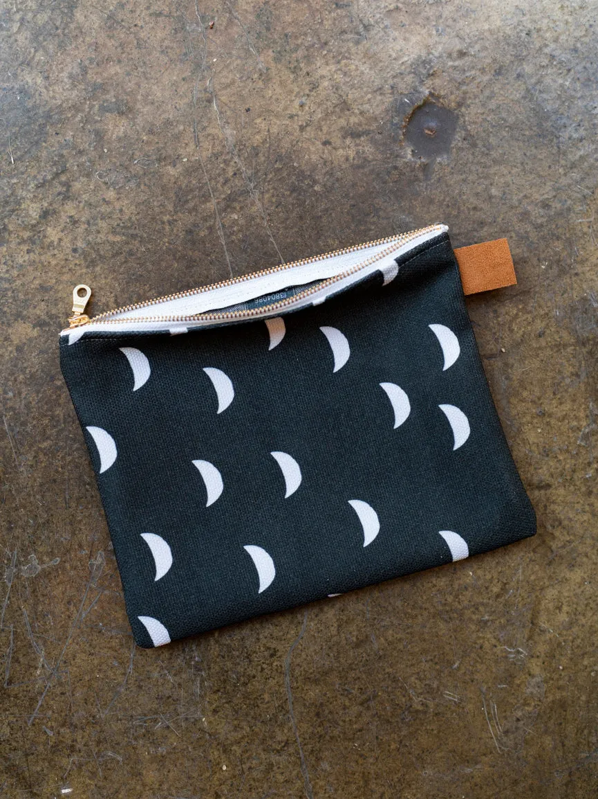 Moons Canvas Zip Pouch