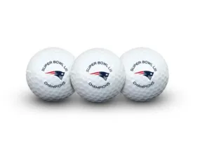 New England Patriots 2018-2019 Super Bowl LIII Champions Golf Ball Set (3 Pack)