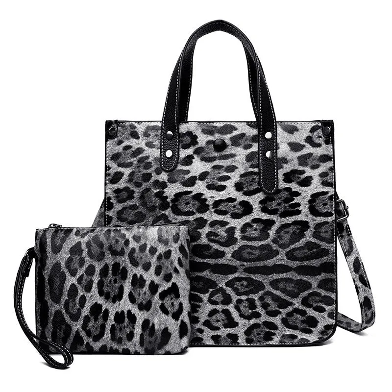 New Geometric Leopard Print Mother Bag Two-piece Set