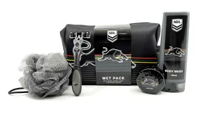 NRL Toiletry Gift Set - Penrith Panthers - Bag Body Wash Razor Soap Loofah