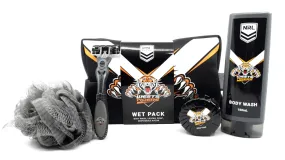 NRL Toiletry Gift Set - West Tigers - Bag Body Wash Razor Soap Loofah